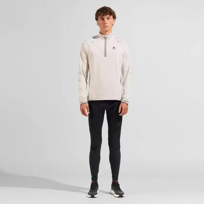 Odlo Mid Layers and Longsleeves The Zeroweight Ceramiwarm Reflective Mid Layer Silver Cloud 8211 Men