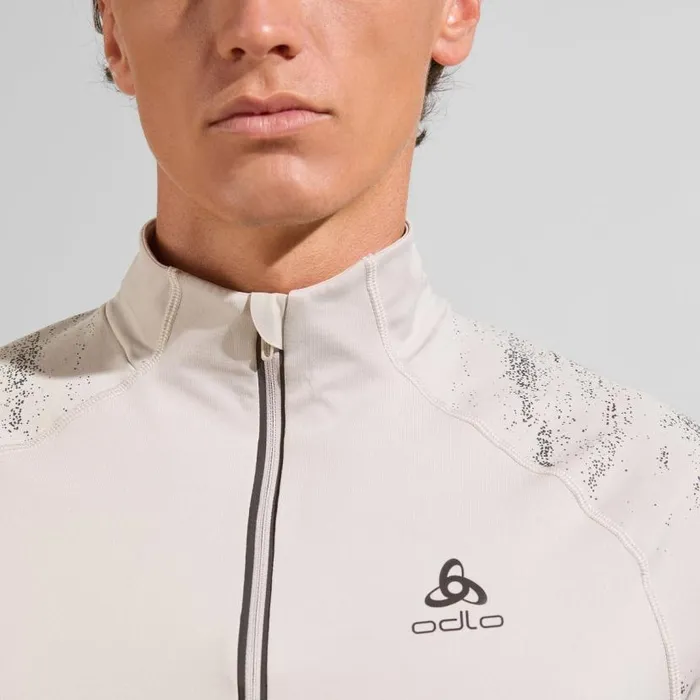 Odlo Mid Layers and Longsleeves The Zeroweight Ceramiwarm Reflective Mid Layer Silver Cloud 8211 Men