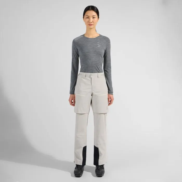Odlo Pants and Tights The XAlp 3l Hardshell Snow Pants Silver Cloud 8211 Women