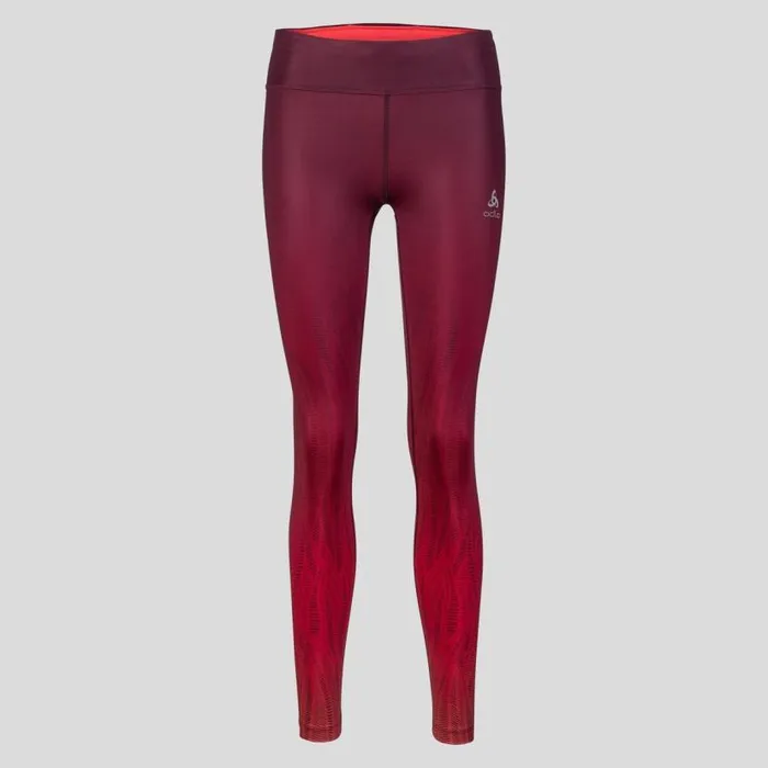 Odlo Pants and Tights The Zeroweight Print Running Tights American Beauty 8211 Women