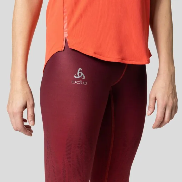 Odlo Pants and Tights The Zeroweight Print Running Tights American Beauty 8211 Women