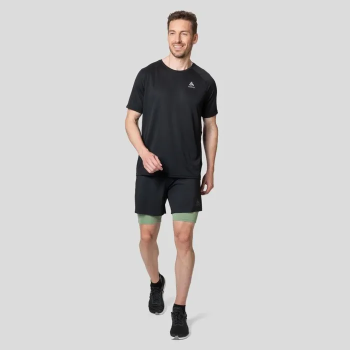 Odlo Shorts The XAlp 6Inch 2In1 Trail Running Shorts Black 8211 Loden Frost 8211 Men