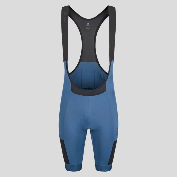 Odlo Shorts The Zeroweight Cargo Bib Cycling Shorts Blue Wing Teal 8211 Black 8211 Men