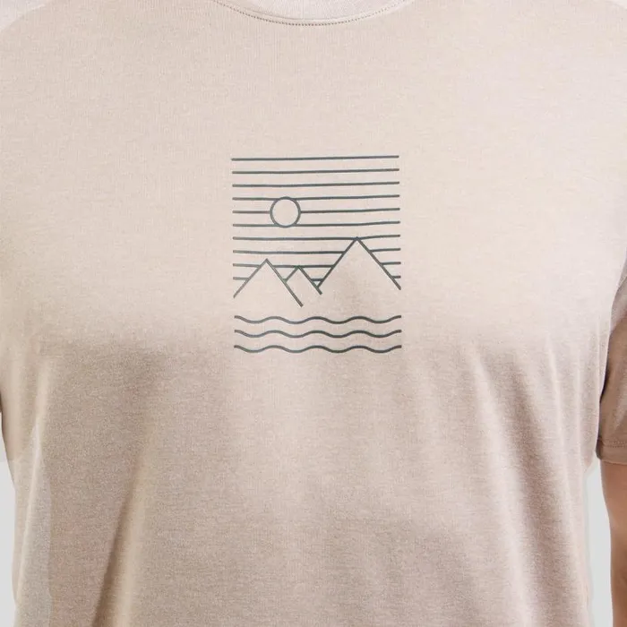 Odlo Tshirts and Polos Ascent Sun Sea Mountains TShirt Silver Cloud Melange 8211 Men