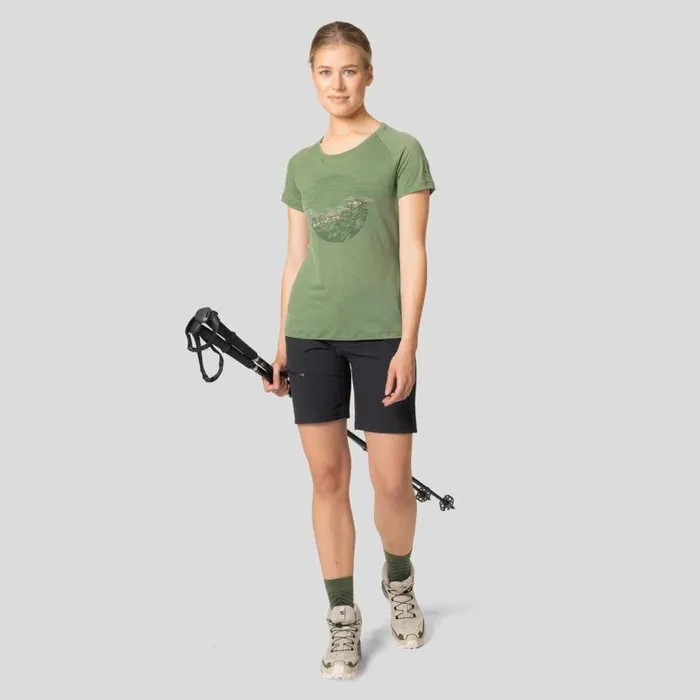 Odlo Tshirts and Polos The Ascent Performance Wool Light Sunrise TShirt Loden Frost Melange 8211 Women