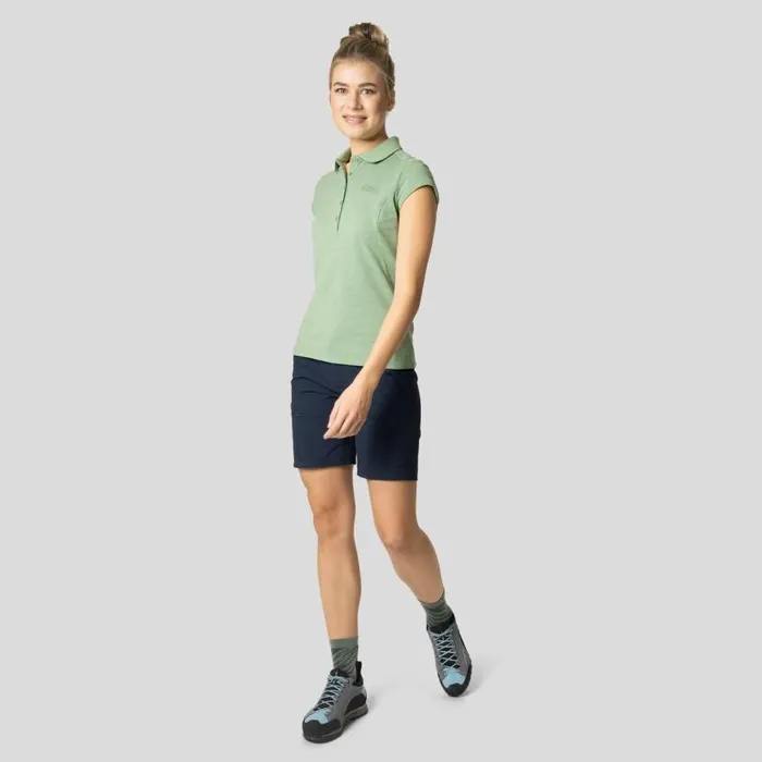 Odlo Tshirts and Polos The Kumano Polo Shirt Loden Frost Melange 8211 Women