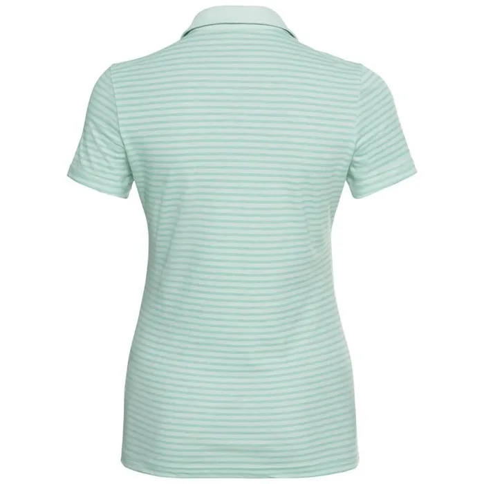 Odlo Tshirts and Polos The Signo Short Sleeve Polo Shirt Surf Spray 8211 Creme De Menthe 8211 Stripes 8211 Women
