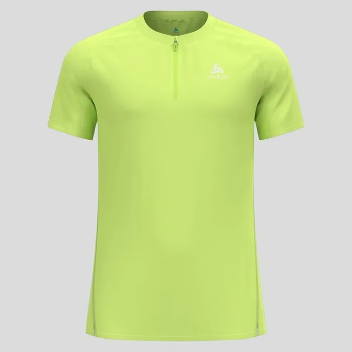 Odlo Tshirts and Polos The XAlp HalfZip Running TShirt Sharp Green 8211 Men