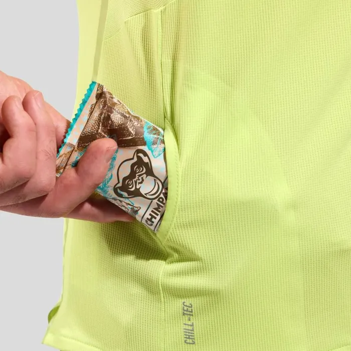 Odlo Tshirts and Polos The XAlp HalfZip Running TShirt Sharp Green 8211 Men