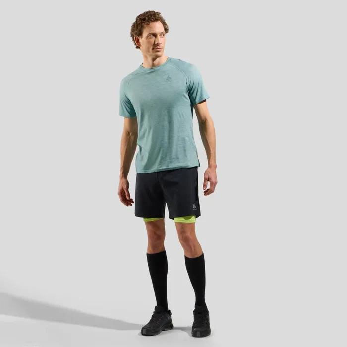 Odlo Tshirts and Polos The XAlp Performance Wool 115 Trail Running TShirt Arctic Melange 8211 Men