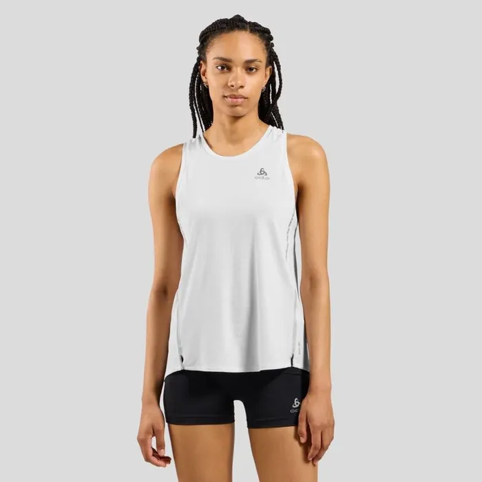 Odlo Tshirts and Polos The Zeroweight ChillTec Running Tank White 8211 Women
