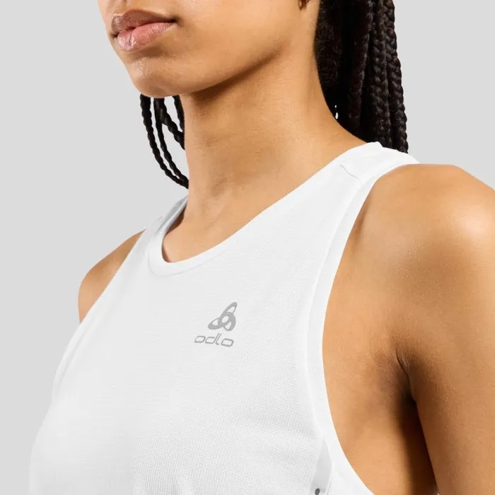 Odlo Tshirts and Polos The Zeroweight ChillTec Running Tank White 8211 Women