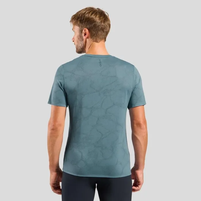 Odlo Tshirts and Polos The Zeroweight Engineered ChillTec Running TShirt Provincial Blue Melange 8211 Men
