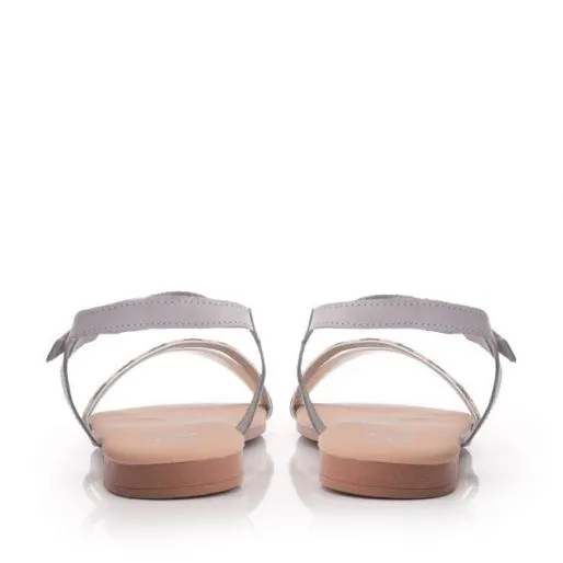 Olitzia White Leather Women Moda In Pelle Flat Sandals Olitzia White Leather Women Moda In Pelle Flat Sandals