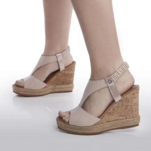 Petriya Cameo Leather Women Moda In Pelle Wedge Sandals Petriya Cameo Leather Women Moda In Pelle Wedge Sandals