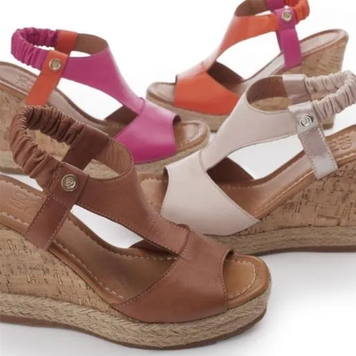 Petriya Cameo Leather Women Moda In Pelle Wedge Sandals Petriya Cameo Leather Women Moda In Pelle Wedge Sandals