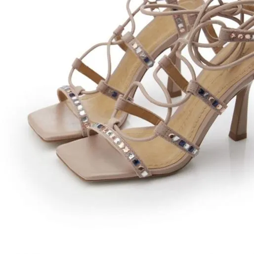Roccoco Cameo Leather Women Moda In Pelle Heeled Sandals Roccoco Cameo Leather Women Moda In Pelle Heeled Sandals