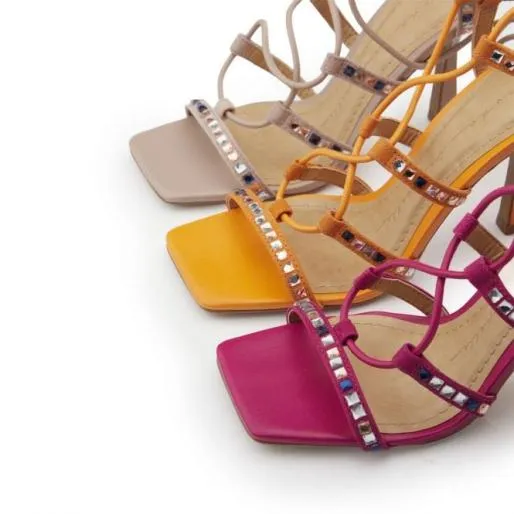 Roccoco Cameo Leather Women Moda In Pelle Heeled Sandals Roccoco Cameo Leather Women Moda In Pelle Heeled Sandals