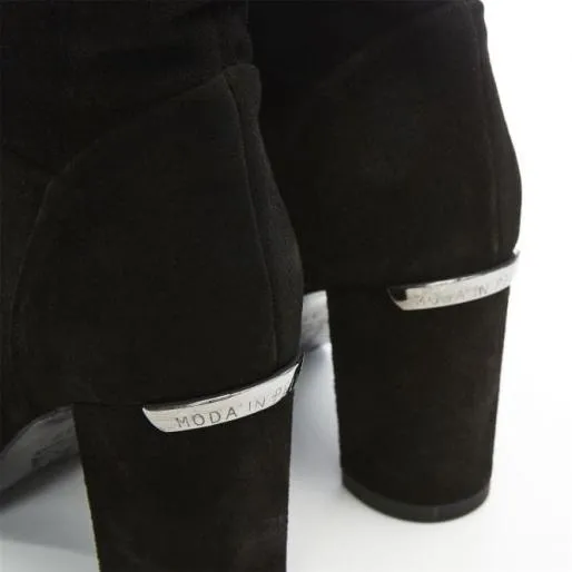 Rogue Black Suede Women Moda In Pelle Ankle Boots Rogue Black Suede Women Moda In Pelle Ankle Boots