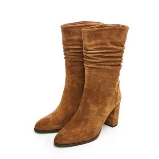 Rogue Tan Suede Women Moda In Pelle Ankle Boots Rogue Tan Suede Women Moda In Pelle Ankle Boots