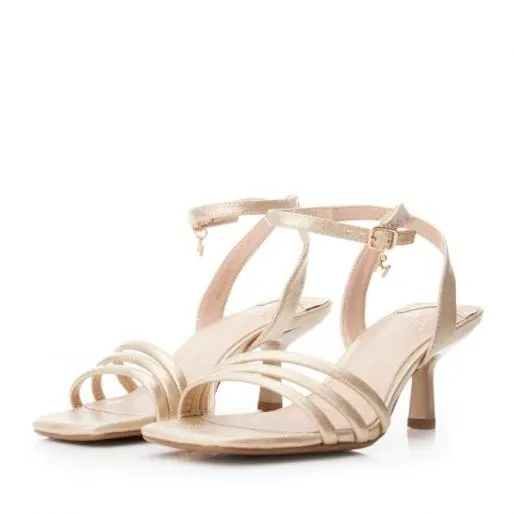 Rozalita Champagne Porvair Women Moda In Pelle Heeled Sandals Rozalita Champagne Porvair Women Moda In Pelle Heeled Sandals