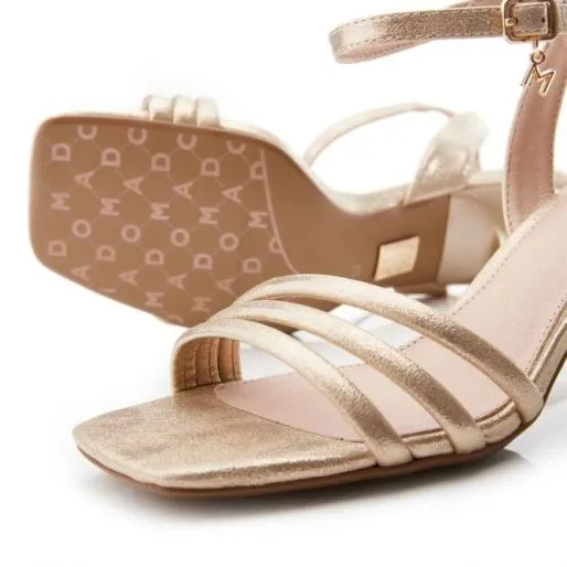 Rozalita Champagne Porvair Women Moda In Pelle Heeled Sandals Rozalita Champagne Porvair Women Moda In Pelle Heeled Sandals