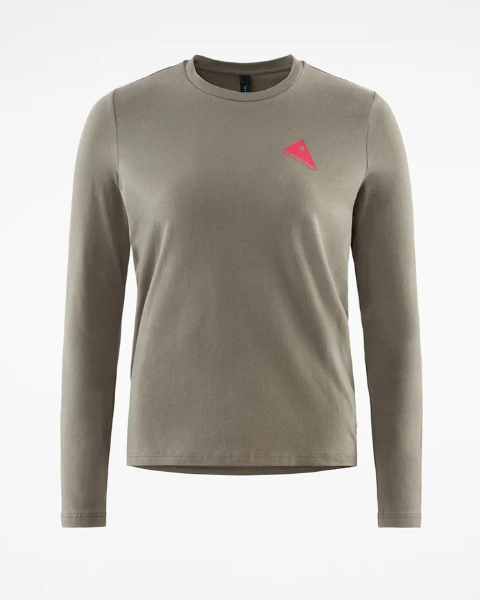 Runa Commitment Long Sleeve Tee Granit Grey Women Klttermusen TShirts