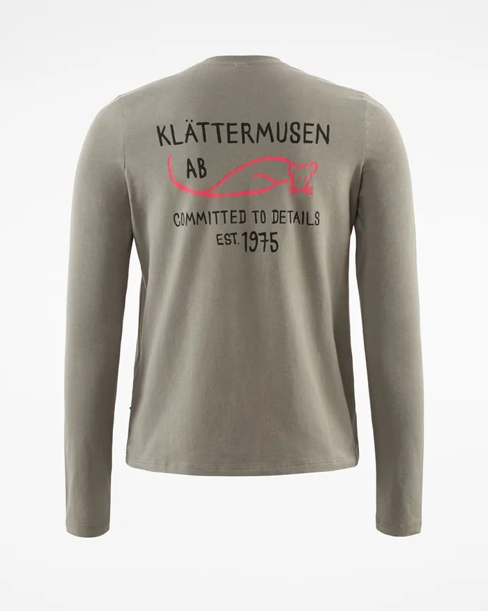 Runa Commitment Long Sleeve Tee Granit Grey Women Klttermusen TShirts