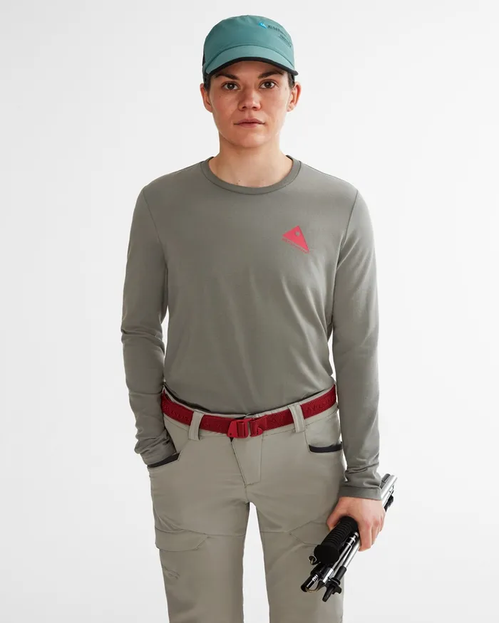Runa Commitment Long Sleeve Tee Granit Grey Women Klttermusen TShirts