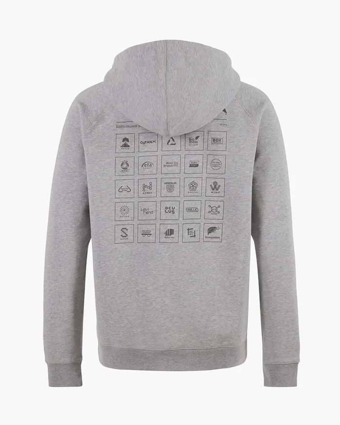 Runa Elements Organic Cotton Hoodie Grey Melange Women Klttermusen Fleeces and Sweaters