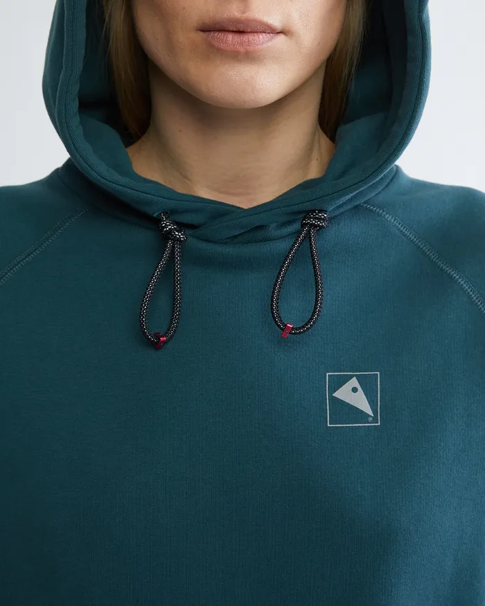 Runa Elements Organic Cotton Hoodie Grey Melange Women Klttermusen Fleeces and Sweaters