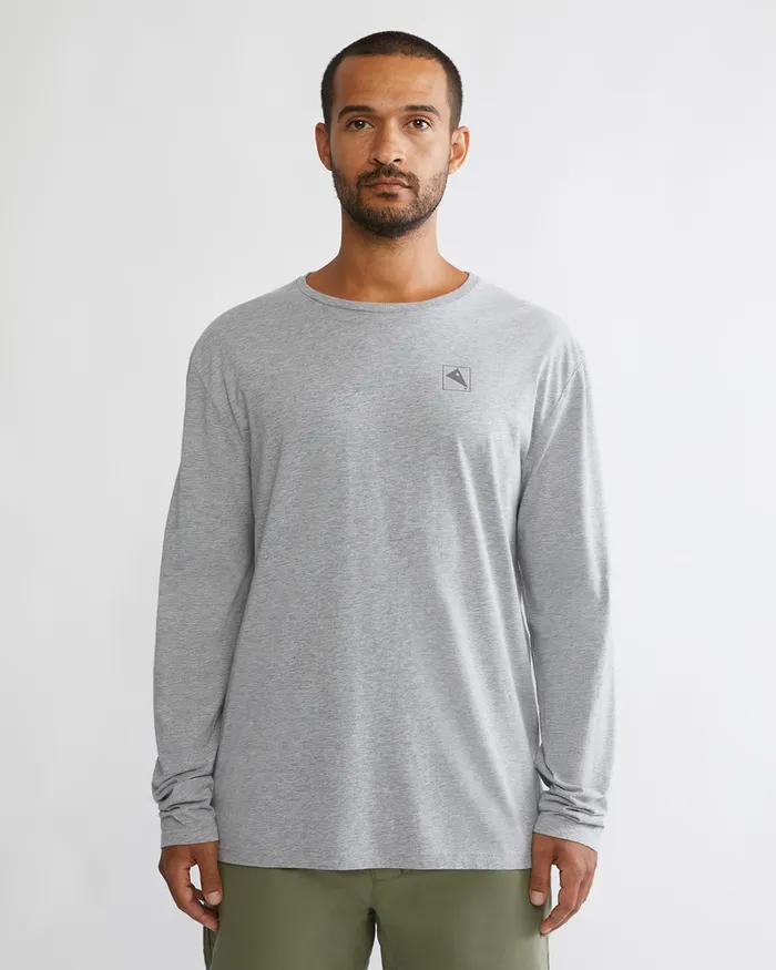 Runa Elements Organic Cotton Long Sleeve Tee Grey Melange Men Klttermusen TShirts