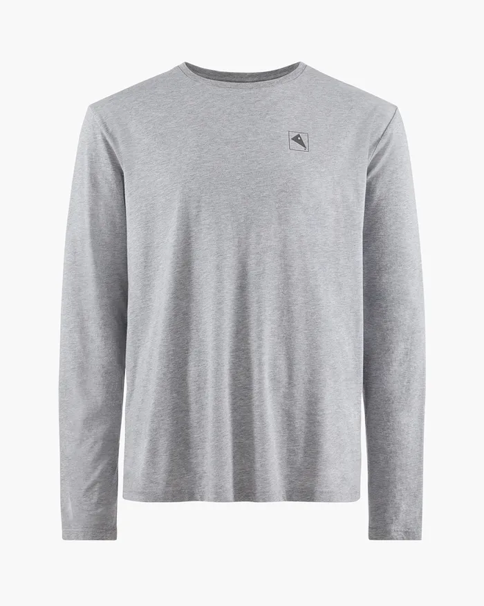 Runa Elements Organic Cotton Long Sleeve Tee Grey Melange Men Klttermusen TShirts