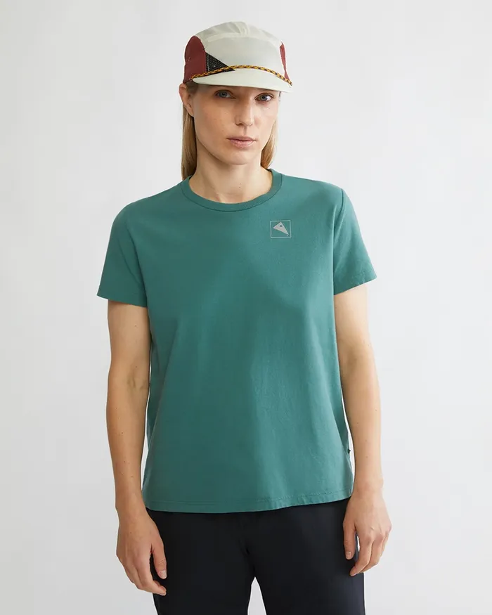Runa Elements Organic Cotton Short Sleeve Tee Frost Green Women Klttermusen TShirts