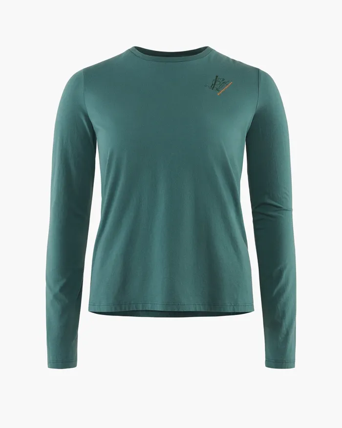 Runa Endeavour Long Sleeve Tee Frost Green Women Klttermusen TShirts