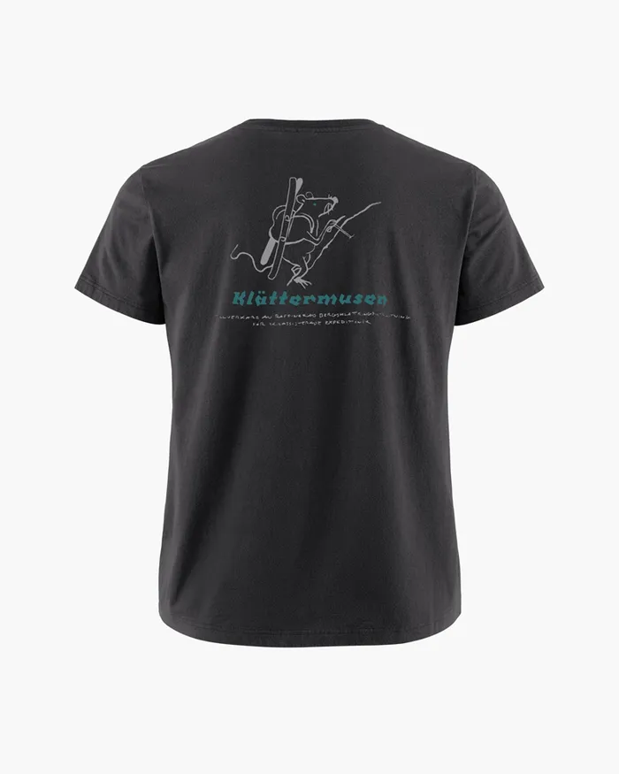 Runa Endeavour Short Sleeve Tee Raven Women Klttermusen TShirts