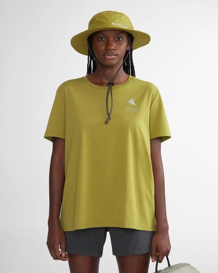 Runa Maker WoShort Sleeve Tee Frost Green Women Klttermusen TShirts