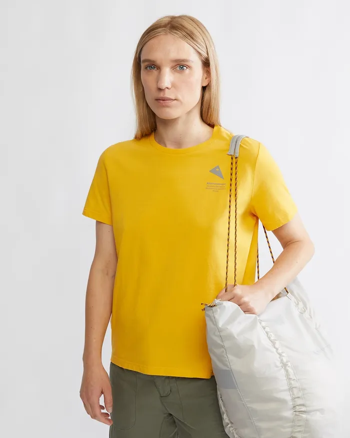 Runa Maker WoShort Sleeve Tee Pure Yellow Women Klttermusen TShirts