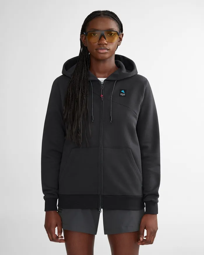Runa Maker Zip Hoodie WoZipped Sweater Grey Melange Women Klttermusen Fleeces and Sweaters