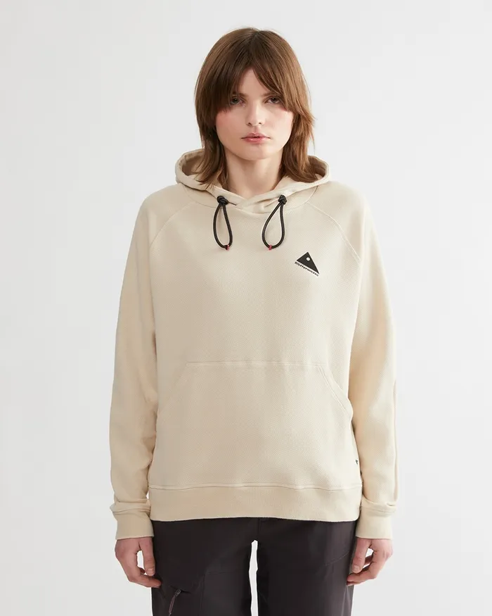Runa Nomad Lightweight Organic Cotton Hoodie Amber Gold Women Klttermusen Fleeces and Sweaters