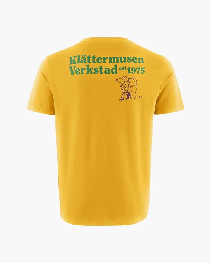 Runa Nomad Organic Cotton Short Sleeve Tee Pure Yellow Men Klttermusen TShirts