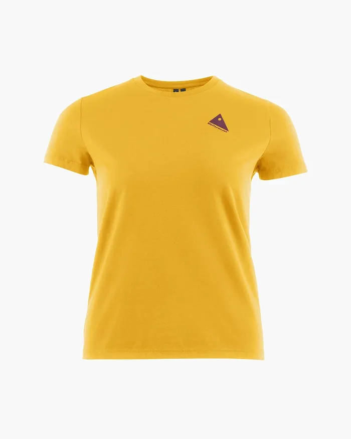 Runa Nomad Organic Cotton Short Sleeve Tee Pure Yellow Women Klttermusen TShirts