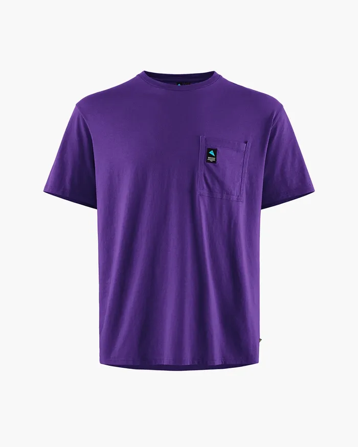 Runa Pocket Short Sleeve Tee Purple Men Klttermusen TShirts