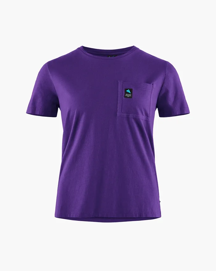 Runa Pocket WoShort Sleeve Tee Purple Women Klttermusen TShirts