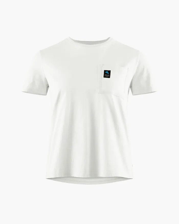 Runa Pocket WoShort Sleeve Tee Snow Women Klttermusen TShirts
