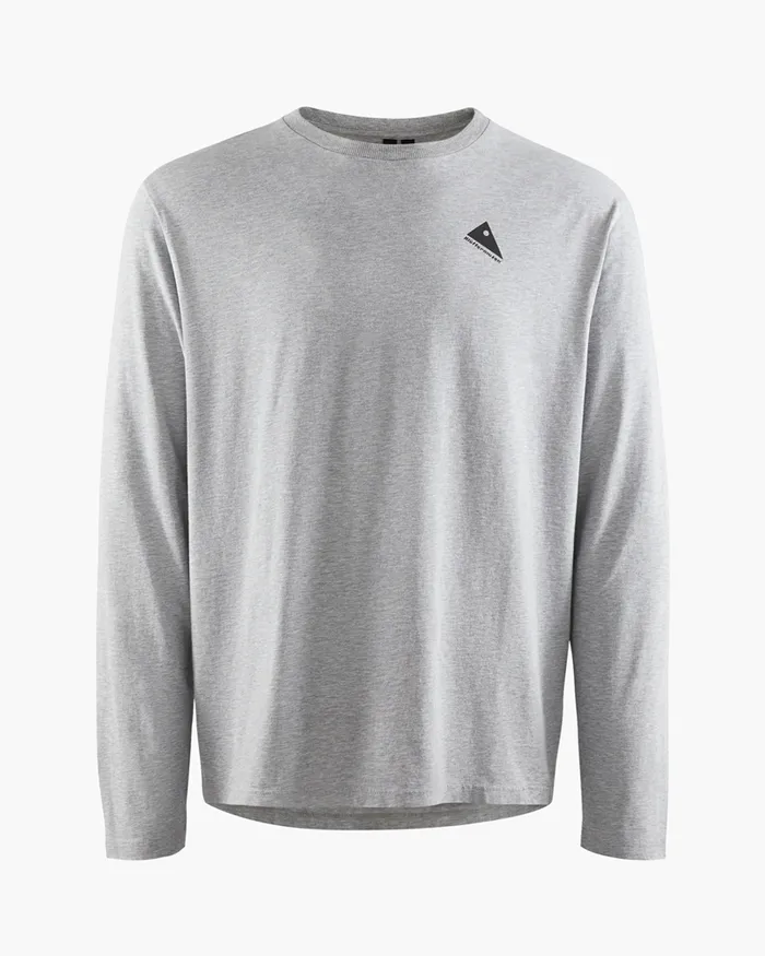 Runa Rain Mouse Organic Cotton Long Sleeve Tee Grey Melange Men Klttermusen TShirts Runa Rain Mouse Organic Cotton Long Sleeve Tee Grey Melange Men Klttermusen TShirts