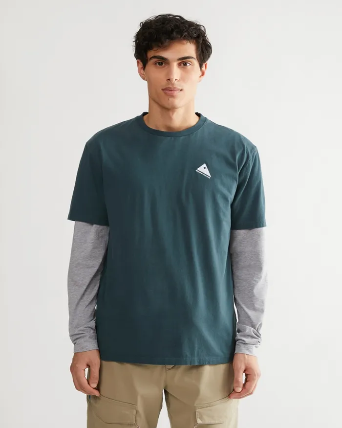 Runa Rain Mouse Organic Cotton Short Sleeve Tee Dark Deep Sea Men Klttermusen TShirts