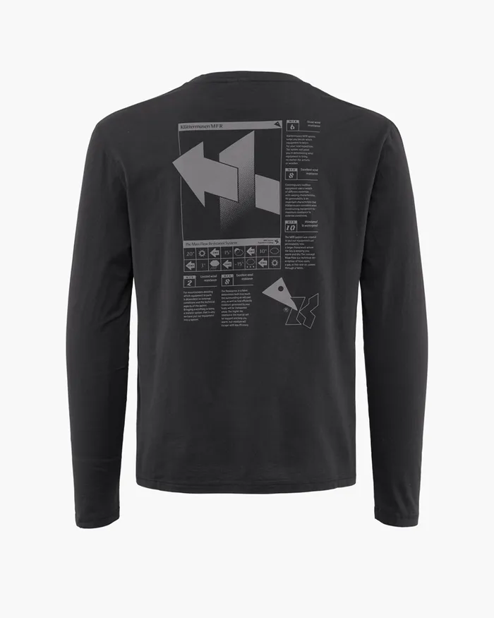 Runa Refined Long Sleeve Tee Raven Men Klttermusen TShirts