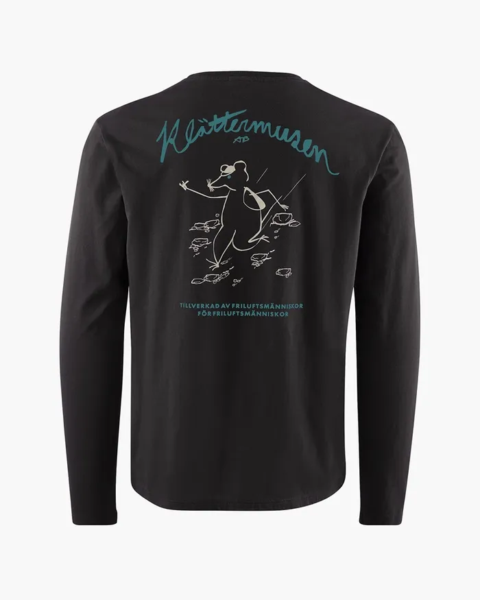 Runa Scrambling Organic Cotton Long Sleeve Tee Raven Men Klttermusen TShirts
