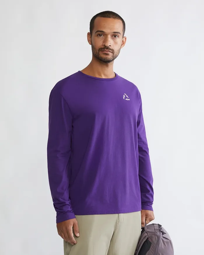 Runa Scrambling Organic Cotton Long Sleeve Tee Raven Men Klttermusen TShirts